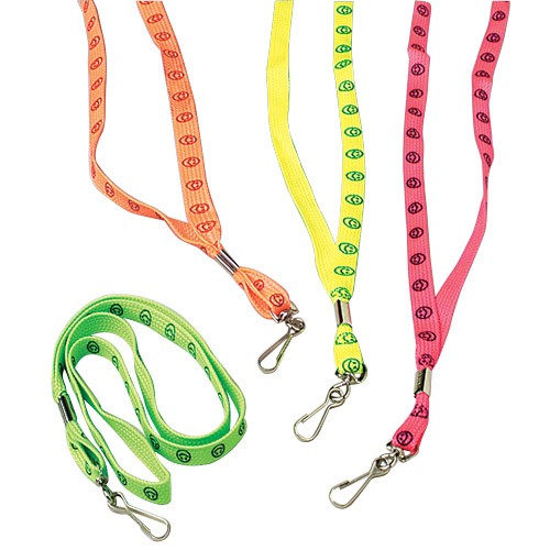 Neon Smile Lanyards<br>1 dozen